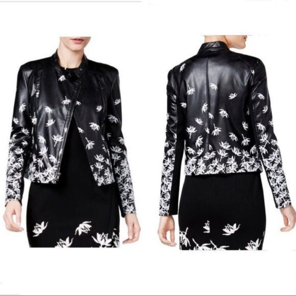 Yyigal Faux Leather Motorcycle Jacket